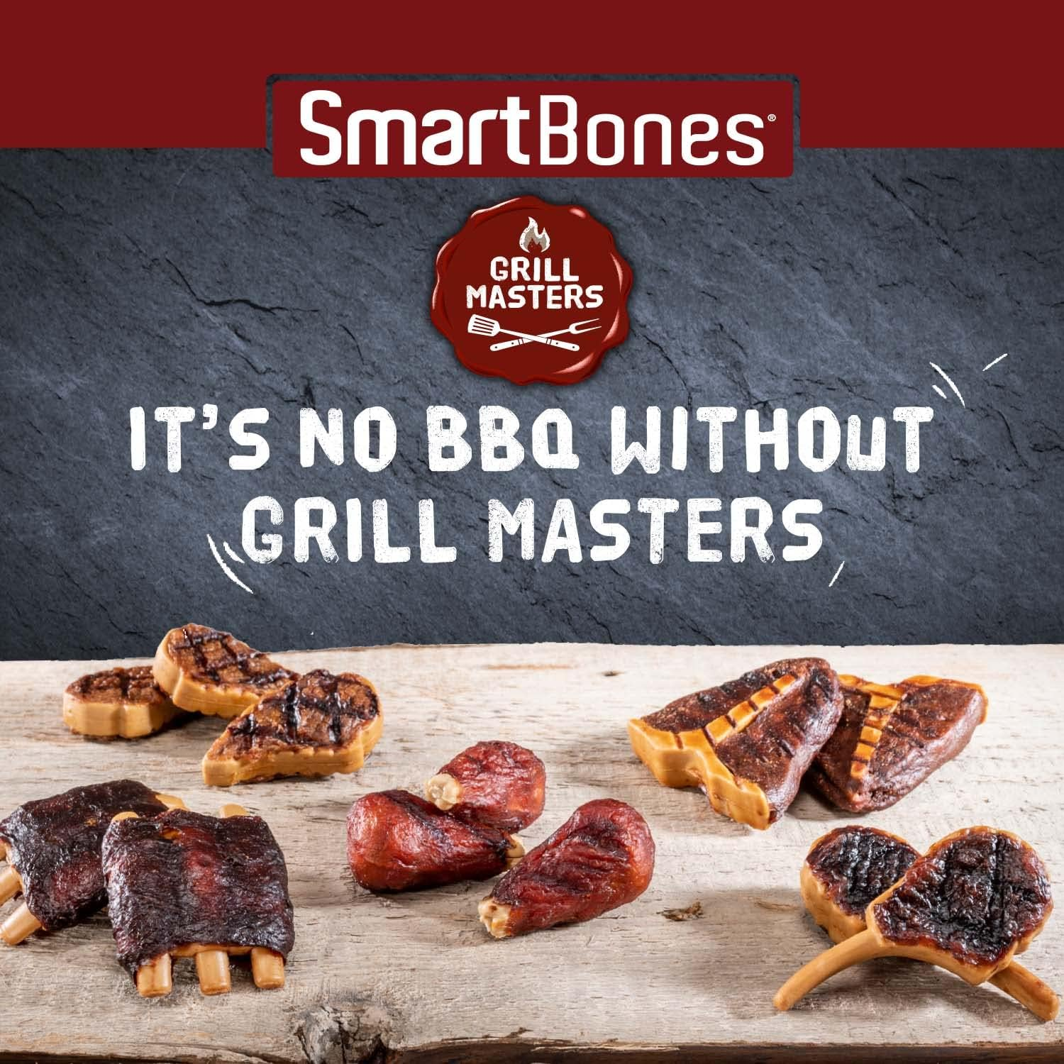 Smartbones GrillMaster 3 BBQ Pork Chops Rawhide Free Chew Dog Treats